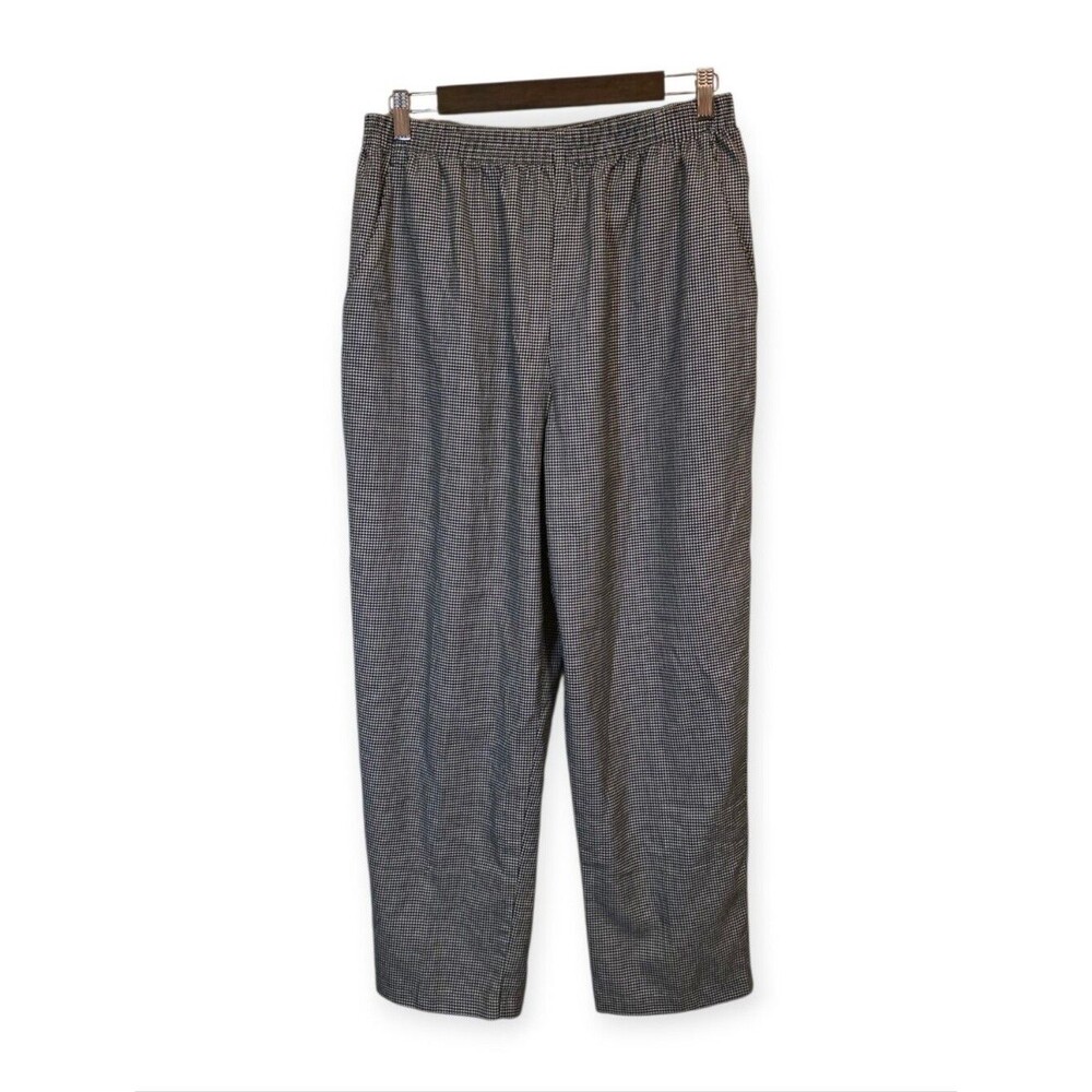 Briggs New York Black White Houndstooth High Rise Pull On Ankle Pants 14 - Picture 4 of 6